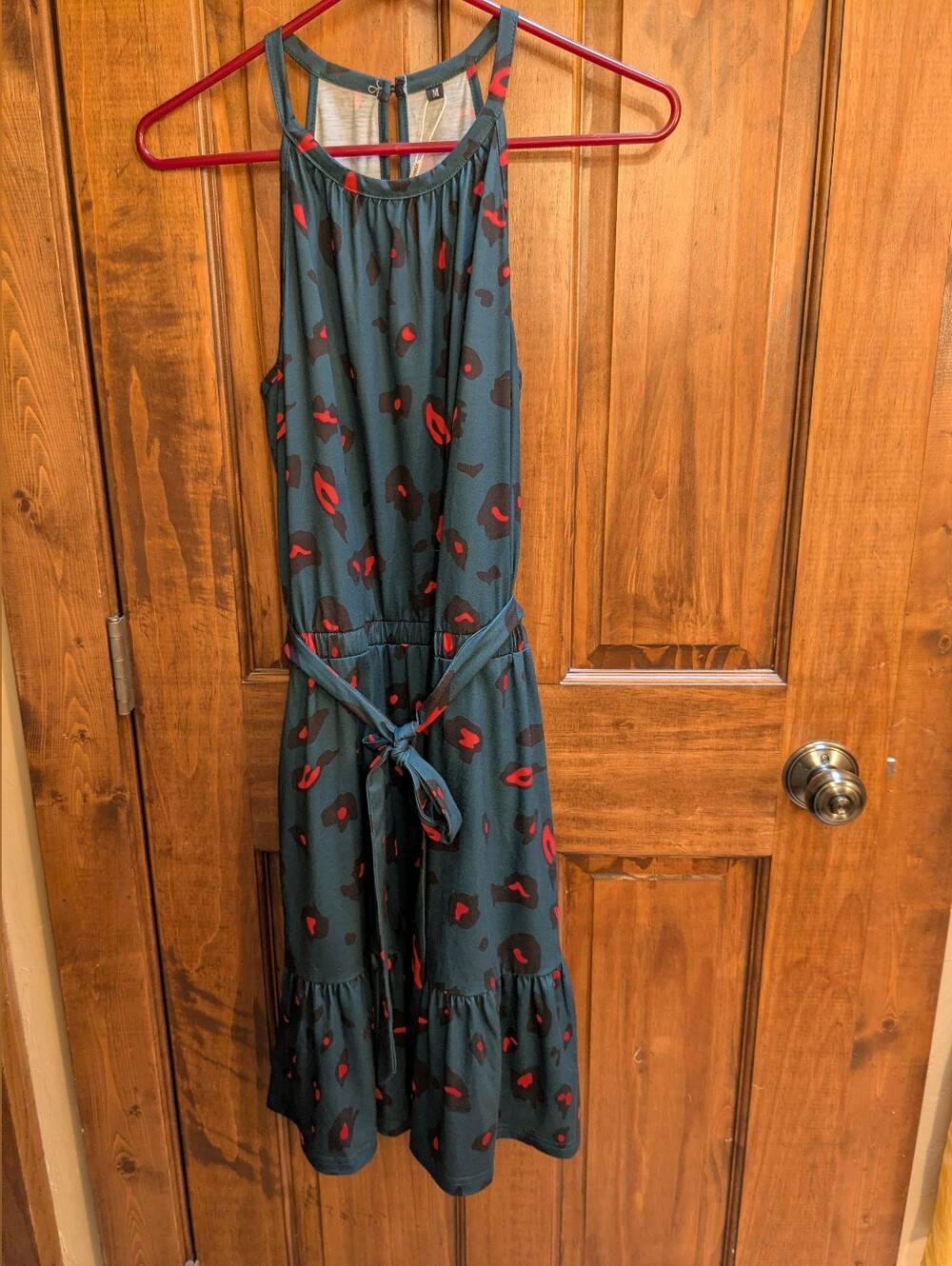 High Neck Teal Dress